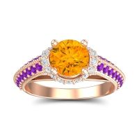 Halo Milgrain Makari Ring