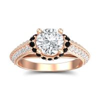 Halo Milgrain Makari Ring