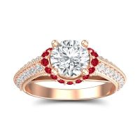 Halo Milgrain Makari Ring