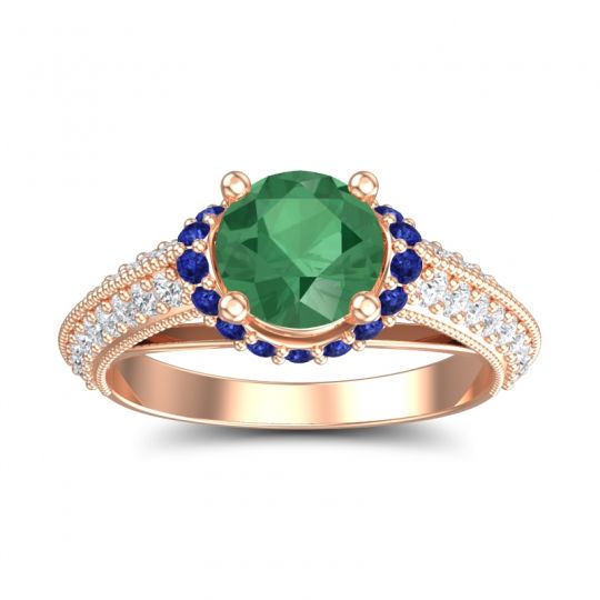 Halo Milgrain Makari Ring