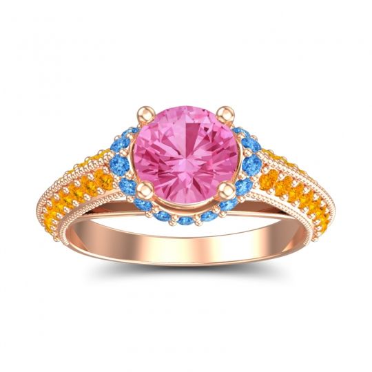 Halo Milgrain Makari Ring
