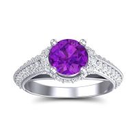 Halo Milgrain Makari Ring