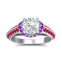 Halo Milgrain Makari Ring