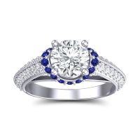 Halo Milgrain Makari Ring