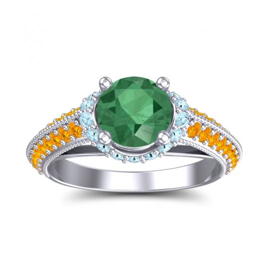 Halo Milgrain Makari Ring