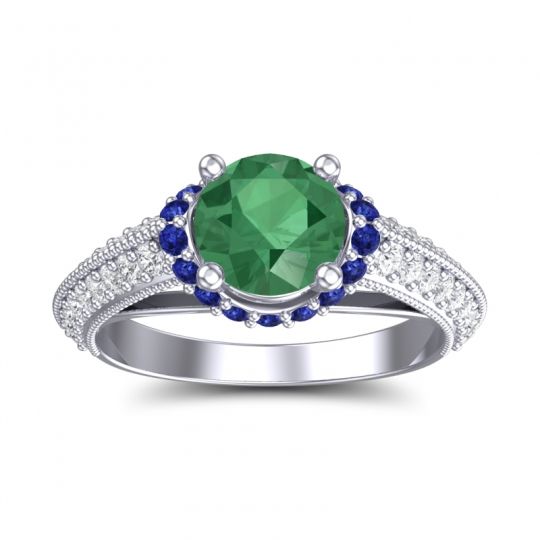 Halo Milgrain Makari Ring