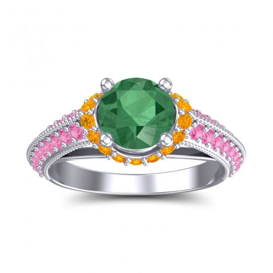 Halo Milgrain Makari Ring