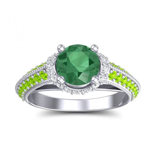 Halo Milgrain Makari Ring