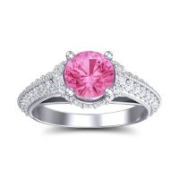 Halo Milgrain Makari Ring
