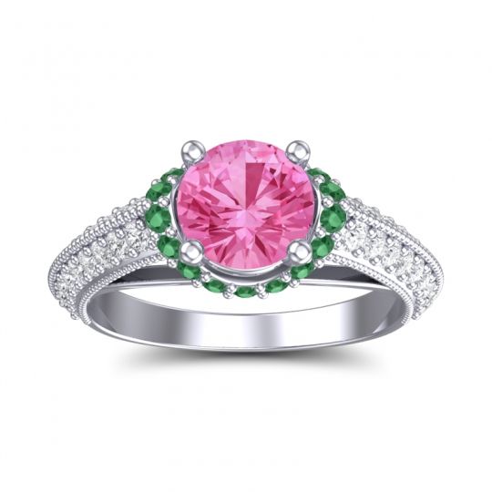 Halo Milgrain Makari Ring