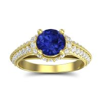 Halo Milgrain Makari Ring