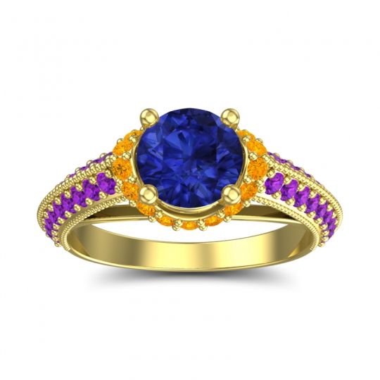 Halo Milgrain Makari Ring