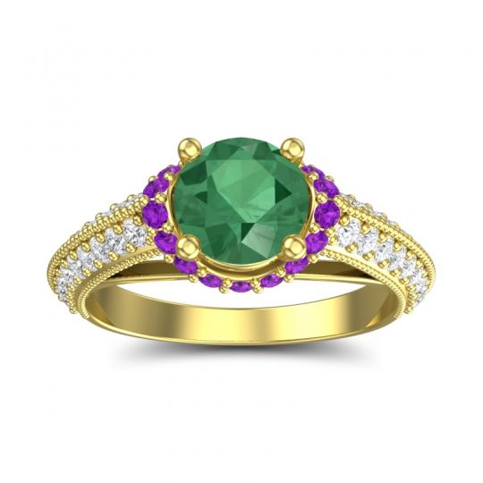 Halo Milgrain Makari Ring