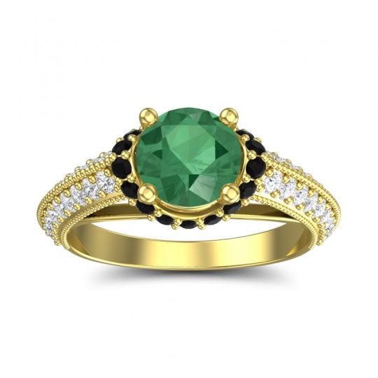 Halo Milgrain Makari Ring