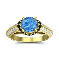 Halo Milgrain Makari Ring