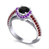Halo Milgrain Makari Ring