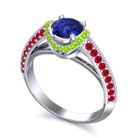 Halo Milgrain Makari Ring