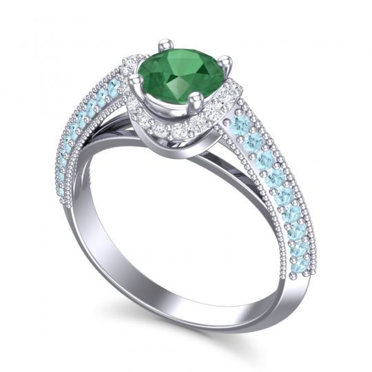 Halo Milgrain Makari Ring