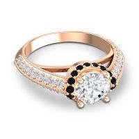 Halo Milgrain Makari Ring