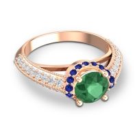 Halo Milgrain Makari Ring