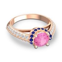 Halo Milgrain Makari Ring