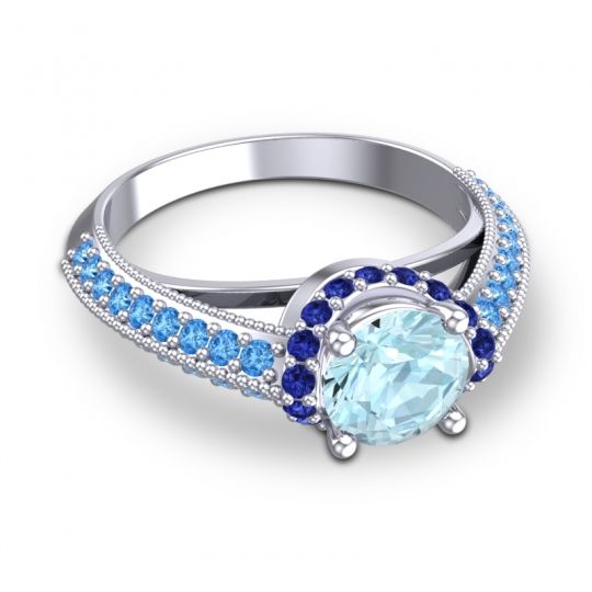 Halo Milgrain Makari Ring