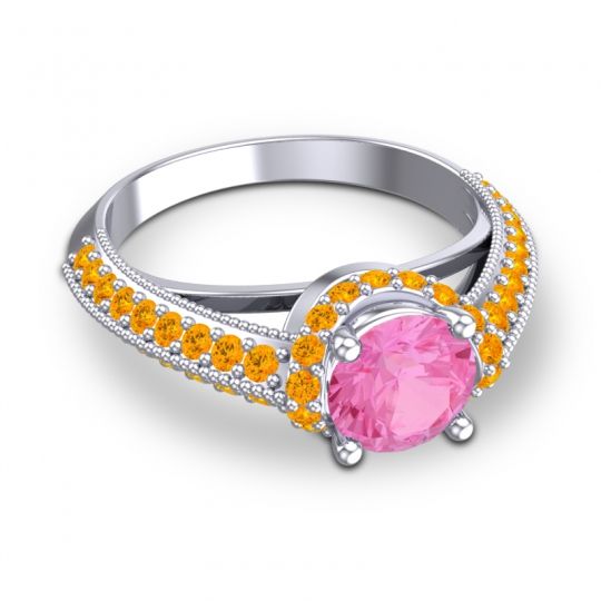 Halo Milgrain Makari Ring