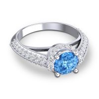 Halo Milgrain Makari Ring