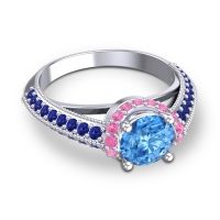 Halo Milgrain Makari Ring