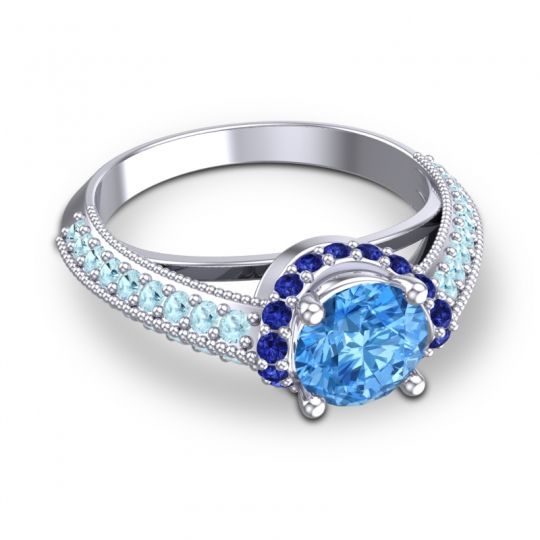 Halo Milgrain Makari Ring
