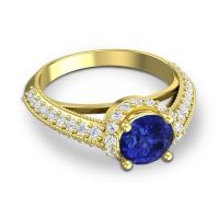 Halo Milgrain Makari Ring