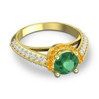 Halo Milgrain Makari Ring