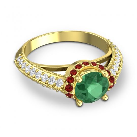 Halo Milgrain Makari Ring