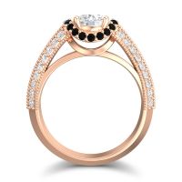 Halo Milgrain Makari Ring