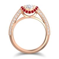 Halo Milgrain Makari Ring