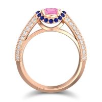 Halo Milgrain Makari Ring