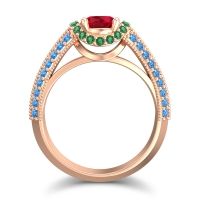 Halo Milgrain Makari Ring