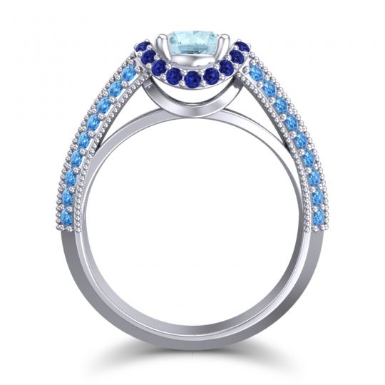 Halo Milgrain Makari Ring