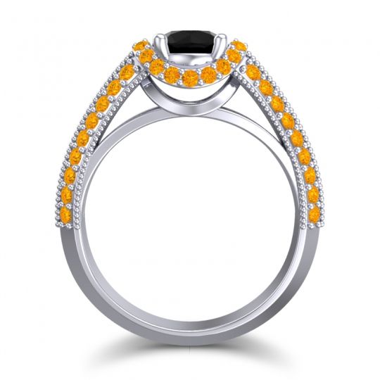Halo Milgrain Makari Ring