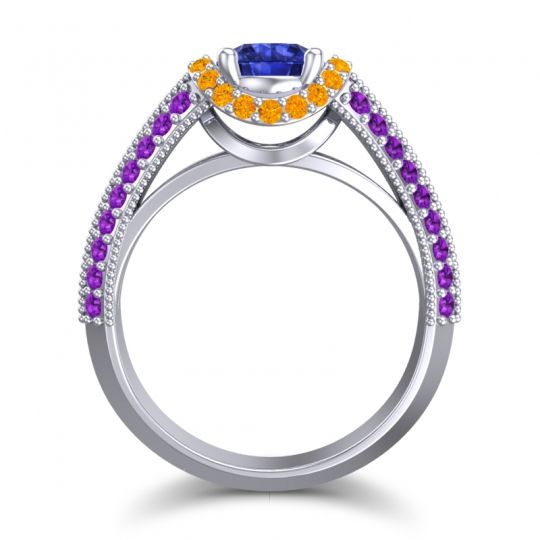 Halo Milgrain Makari Ring