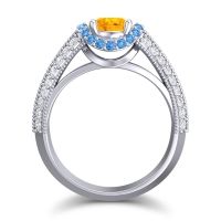 Halo Milgrain Makari Ring