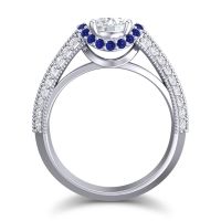 Halo Milgrain Makari Ring