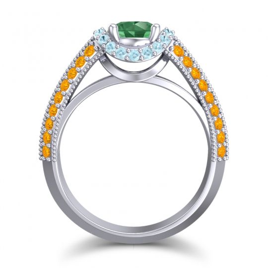 Halo Milgrain Makari Ring