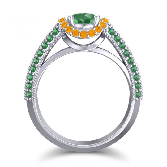 Halo Milgrain Makari Ring