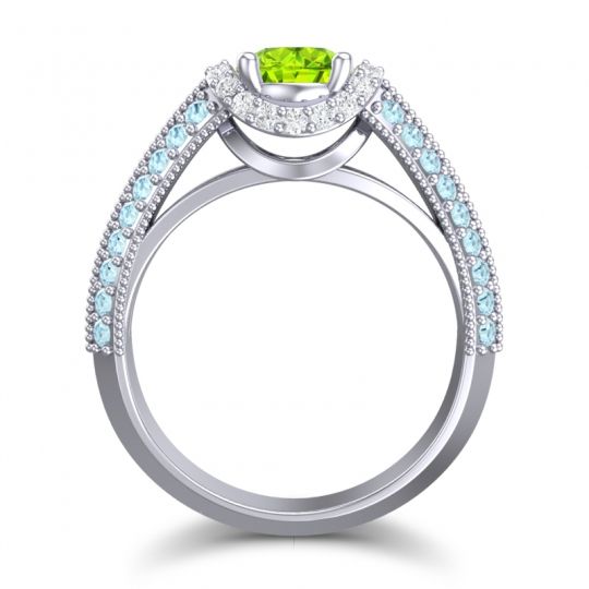 Halo Milgrain Makari Ring