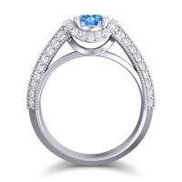 Halo Milgrain Makari Ring