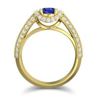 Halo Milgrain Makari Ring