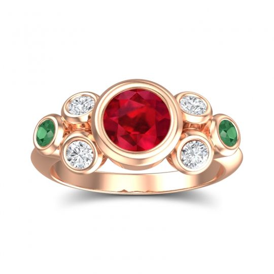 Modern Bezel Bindu Ring