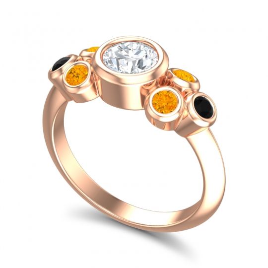 Modern Bezel Bindu Ring