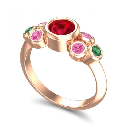 Modern Bezel Bindu Ring